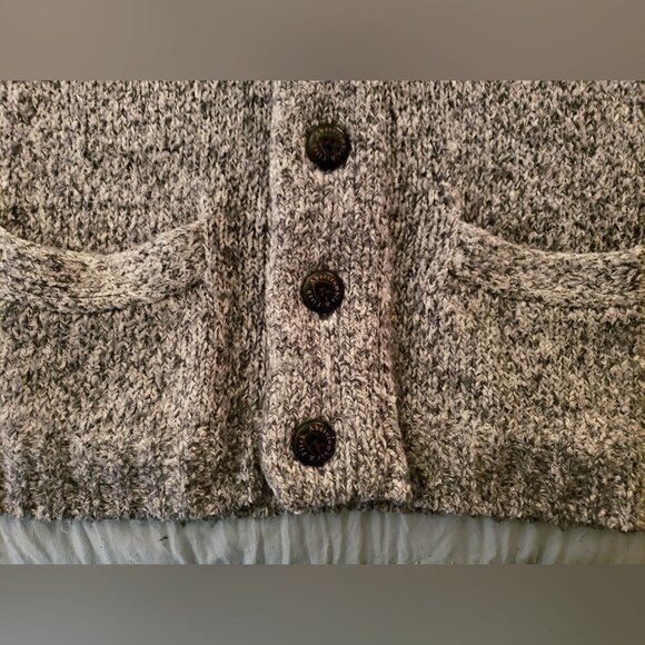 Abercrombie & Fitch Cotton Blend Cardigan Sweater (Gray, S) - Picture 11 of 12